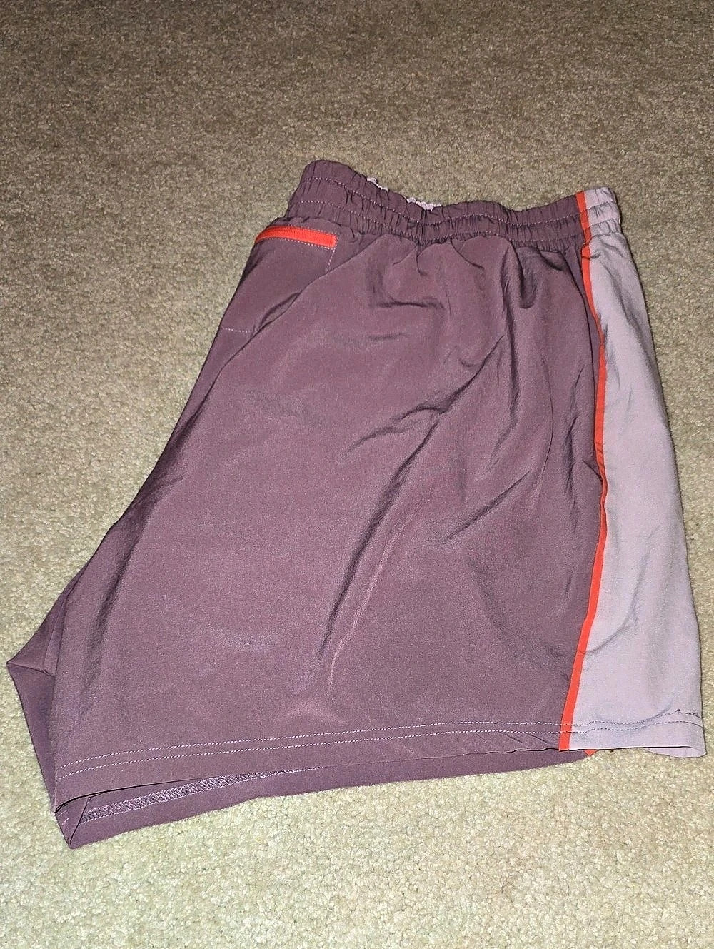 Fabletics Shorts Color Block in Purple & Teal With Orange Detail Size 3x